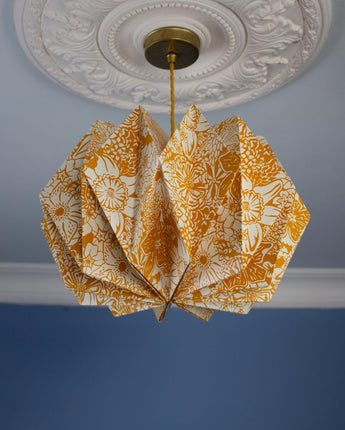 Origami Paper Lightshade Orbit 'Yellow Spring Blooms'