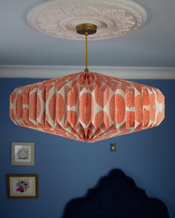 Origami Paper Lightshade Saucer 'Orange Sun Mask'