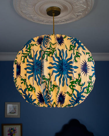Origami Paper Lightshade Globe 'Dancing Lizards'