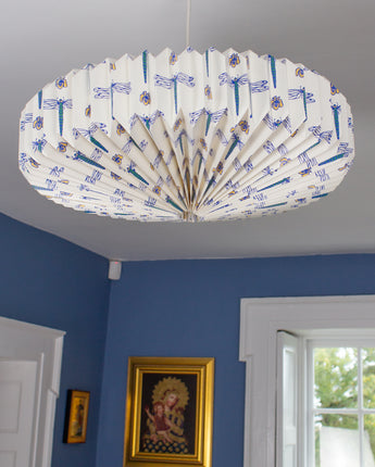 Eco-friendly origami paper ceiling light inspired by nature