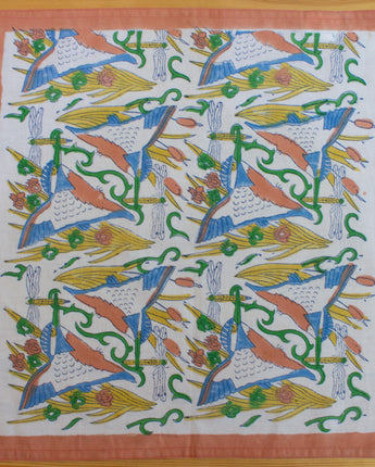 Indian Organic Cotton Napkins Set of Four 'Kingfisher'