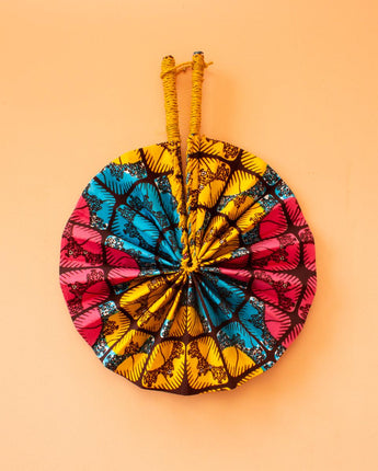 Ghanaian Wax Cotton Fabric Fan 'Volta'