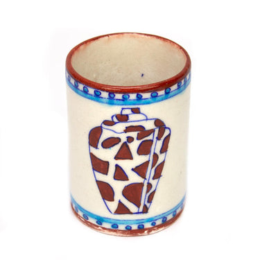 Hand Painted Indian Toothbrush Holder 'Shell'