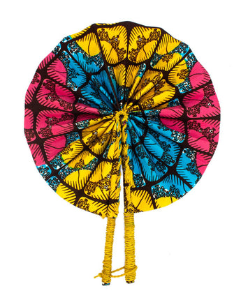 Ghanaian Wax Cotton Fabric Fan 'Volta'