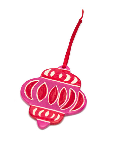 Kenyan Soapstone Christmas Tree Decoration 'Vintage Baubles - Edith'