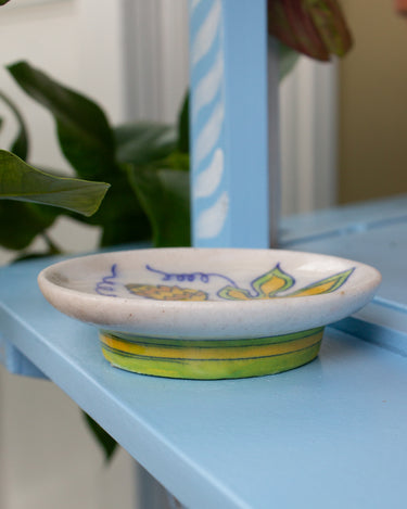 Jaipur Hand Painted Indian Incense Holder 'Passion Flower'