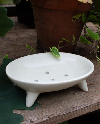 Kenyan Soapstone Oval Contemporary Soap Dish 'Natural'