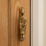 Ghanaian Ashanti Brass Door Handle 'Patiently Waiting'-Handle-AARVEN