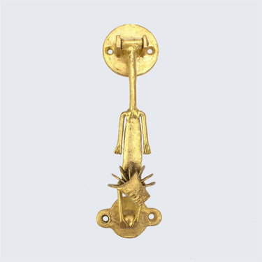 Ghanaian Ashanti Brass Door Knocker 'Lion'-Knocker-AARVEN