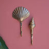 Ghanaian Ashanti Brass Hook 'Clam Shell'-Hook-AARVEN