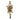 Brass wall hook shaped like a crocodile for coats or keys