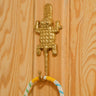 Ghanaian Ashanti Brass Hook 'Crocodile Mask'-Hook-AARVEN