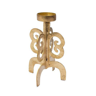 Ghanaian Ashanti Brass Tealight Holder 'Endurance'-Candle Holder-AARVEN