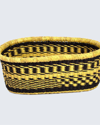 Ghanaian Basket no. 172 'Monochrome Patterns'-Storage Basket-AARVEN