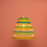 Ghanaian Handwoven Cone Lightshade 'Tropical Salad'-Woven Light Shade-AARVEN