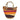 Ghanaian Medium Bolga Shopping Basket With Woven Handles 'Saffron'-Shopping Basket-AARVEN