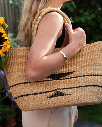 Ghanaian Large Shopping Bolga Basket With Handles 'Oko'