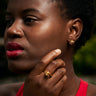 Honey Bee Brass Hexagon Ring-Ring-AARVEN