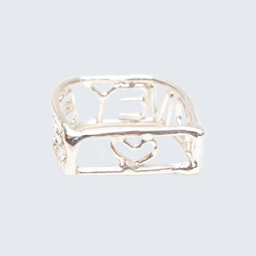 Honey Bee Silver Lace Band Ring-Ring-AARVEN