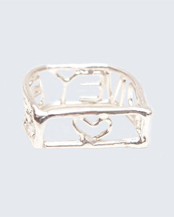 Honey Bee Silver Lace Band Ring-Ring-AARVEN