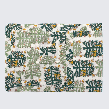 Indian Block Printed Pillow Case 'Monkey Puzzle'-Bedding-AARVEN