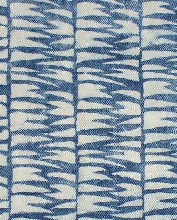 Indian Indigo Block Printed Tiger Stripes Rugs '2 x 3ft'-Rug-AARVEN