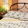 Indian Kantha Single Sized Quilt 'Monkey Puzzle'-Bedding-AARVEN