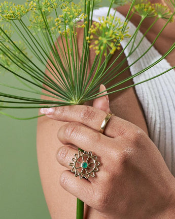 Indian Monkey Puzzle Ring Brass-Ring-AARVEN