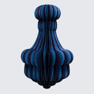 Indian Recycled Paper Decoration 'Large Navy Bauble'-Decoration-AARVEN
