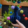 Indian Recycled Paper Decoration 'Large Navy Bauble'-Decoration-AARVEN