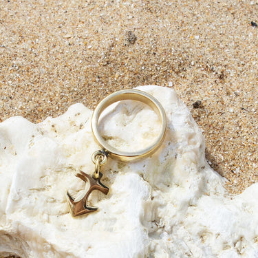 Kenyan Anchor Charm Ring-Ring-AARVEN