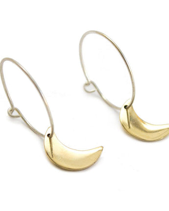 Crescent Hoop Earrings by A & A