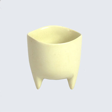 Kenyan Soapstone Hand Carved Small Plant Pot 'Natural'-Plant Pot-AARVEN