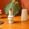 Kenyan Soapstone Hand Carved Small Vase 'Saturn'-Vase-AARVEN