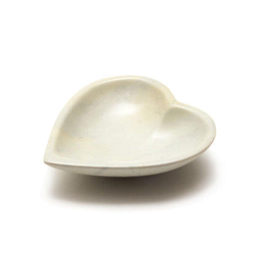 Kenyan Soapstone Heart Dish 'Natural'-Bowl-AARVEN