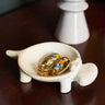 Kenyan Soapstone Hippo Dish 'Natural'-Bowl-AARVEN
