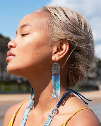 Ocean Collection Aurelia Beaded Earrings-Earrings-AARVEN