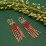 Ocean Collection Coral Beaded Earrings-Earrings-AARVEN