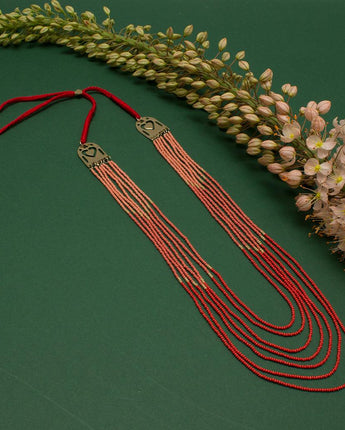 Ocean Collection Coral Beaded Necklace-Necklace-AARVEN