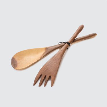 Olive Wood Bee Salad Servers-Salad Servers-AARVEN