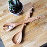 Olive Wood Bunny Rabbit Salad Servers-Salad Servers-AARVEN