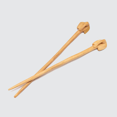 Olive Wood Elephant Chopsticks-Chopsticks-AARVEN