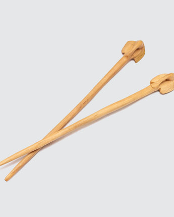 Olive Wood Elephant Chopsticks-Chopsticks-AARVEN