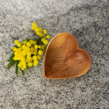 Olive Wood Heart Bowls-Bowl-AARVEN