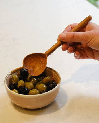 Olive Wood Heart Spoon-Spoon-AARVEN