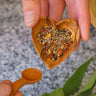 Olive Wood Small Heart Salt & Spice Dish-Bowl-AARVEN