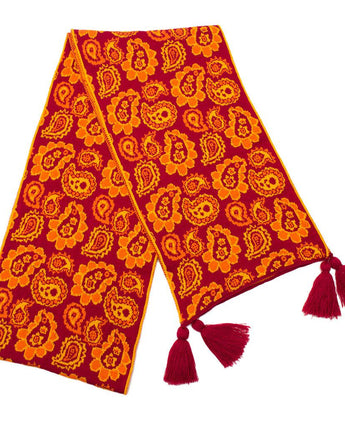 Paisley Long Knitted Scarf-Scarf-AARVEN