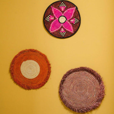 Round Place Mat Lilac Brown-Placemat-AARVEN