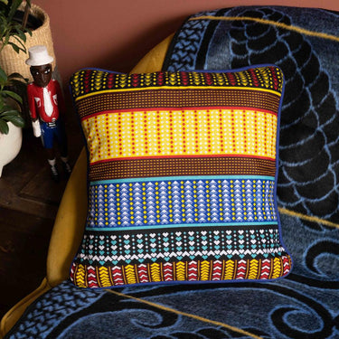 Senegal 45cm x 45cm Piped Cushion Cover-Cushion Cover-AARVEN