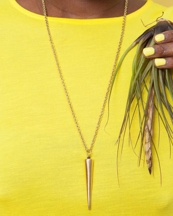 Sustainable fashion brass necklace by Artisans and Adventurers 